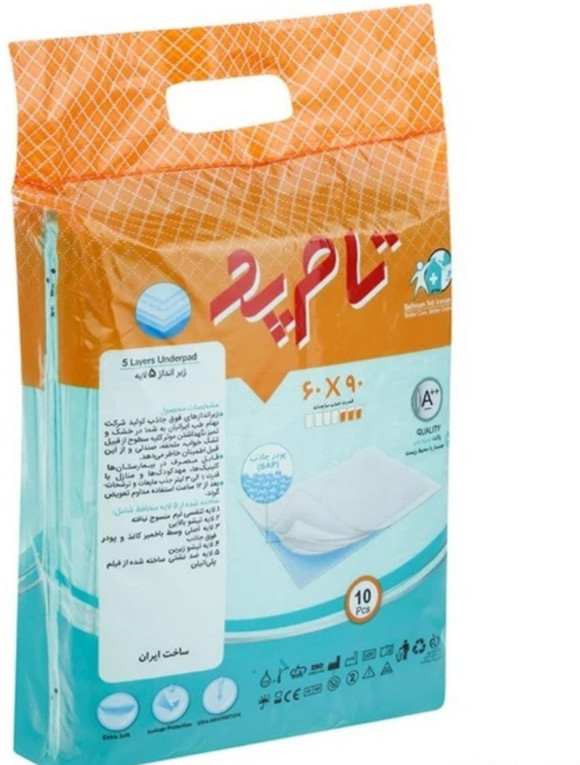 زیرانداز بیمار تام پد BTI بسته ۱۰ عددی